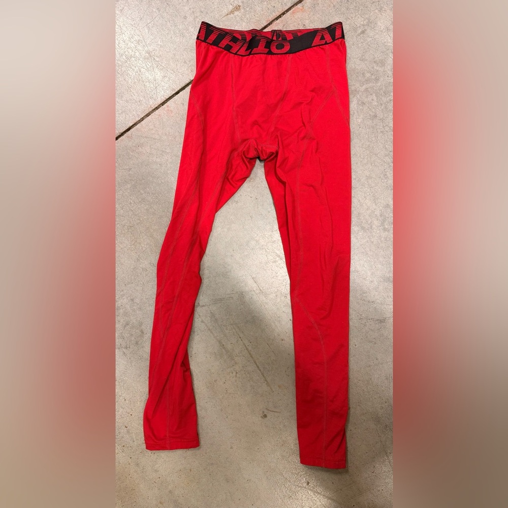 3 Pairs - ATHLIO Women's Leggings: Red, Navy, and Black